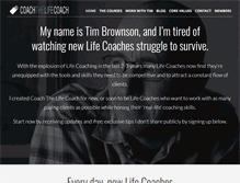 Tablet Screenshot of coachthelifecoach.com